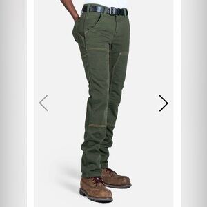 Dovetail Workwear Maven X Slim Utility Pants in Moss Green Canvas